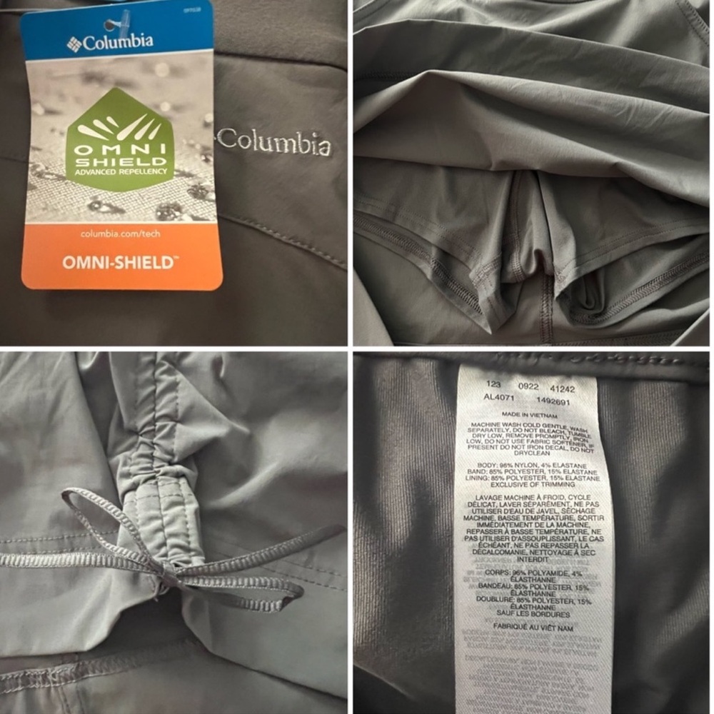 Columbia M Anytime Casual Gray Skort! NEW! - Picture 11 of 16